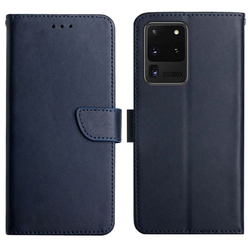 Capa Flip Para Samsung Galaxy S20 Ultra Couro Napa Genuíno