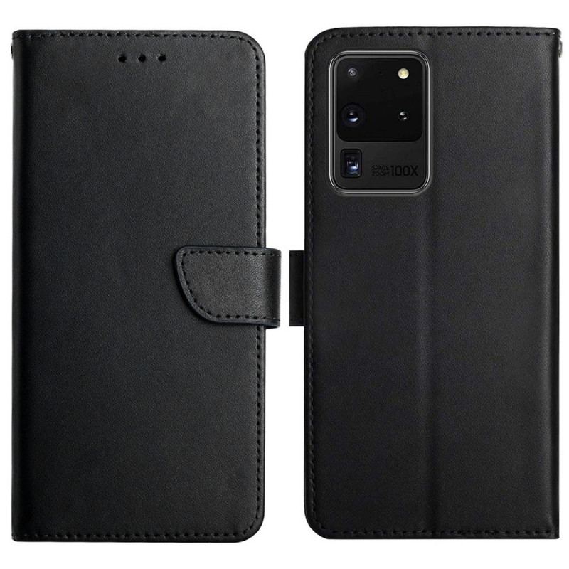 Capa Flip Para Samsung Galaxy S20 Ultra Couro Napa Genuíno