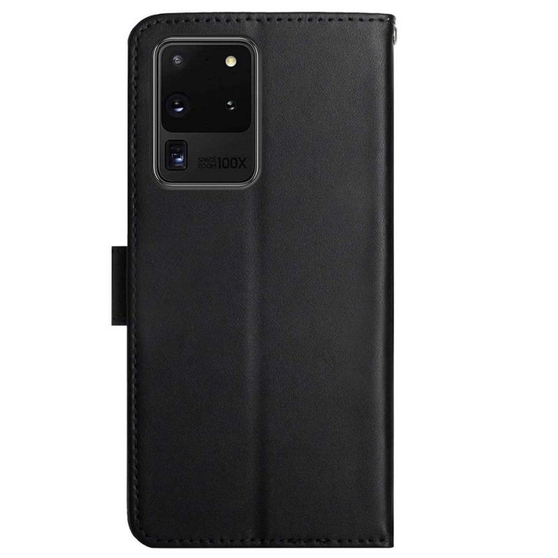 Capa Flip Para Samsung Galaxy S20 Ultra Couro Napa Genuíno