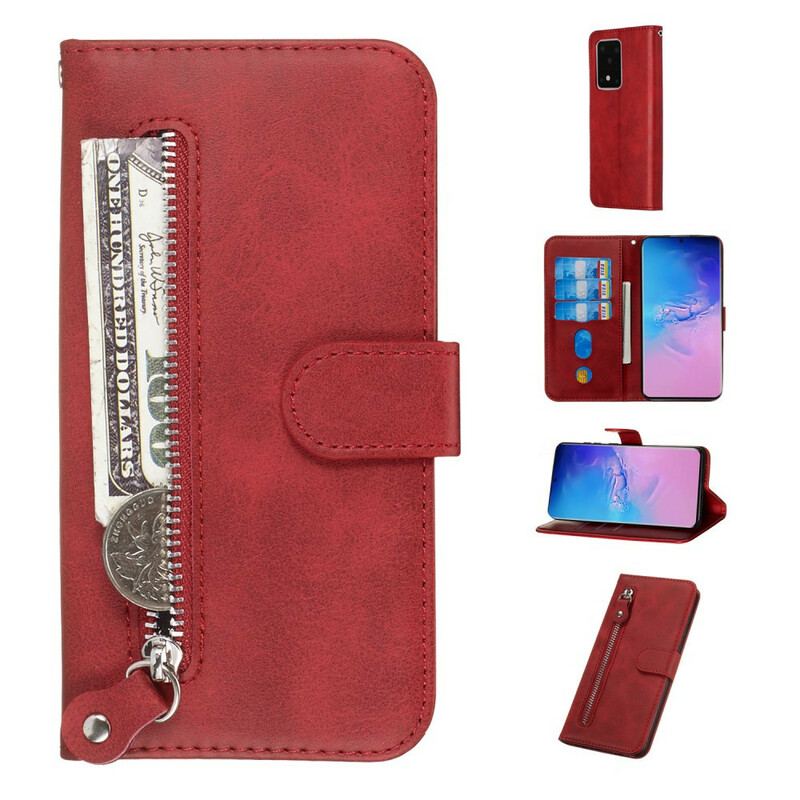 Capa Flip Para Samsung Galaxy S20 Ultra Porta-moedas Vintage