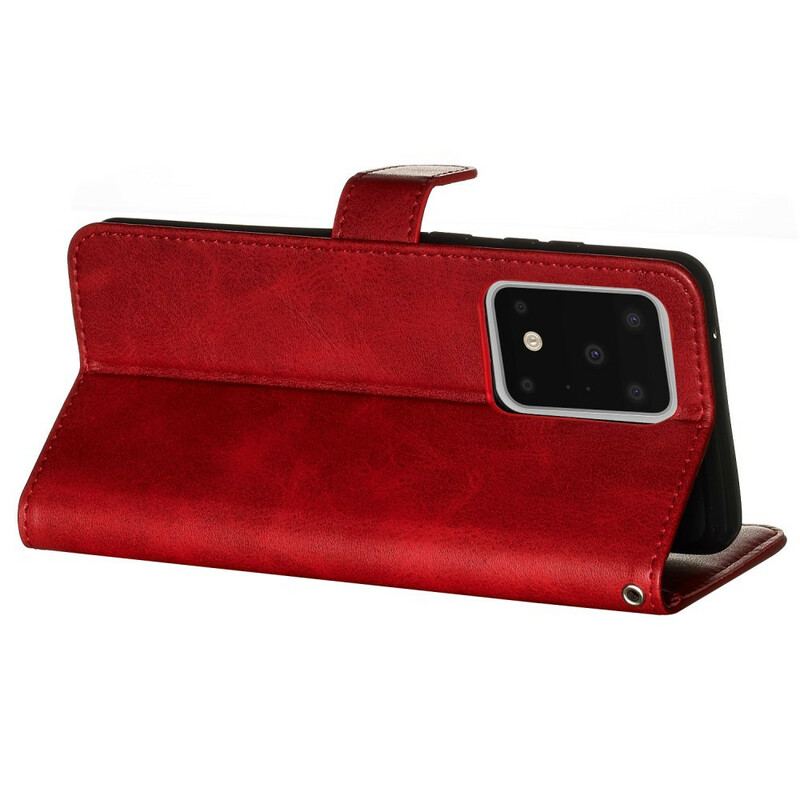 Capa Flip Para Samsung Galaxy S20 Ultra Porta-moedas Vintage