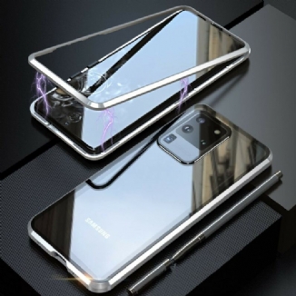 Capa Para Samsung Galaxy S20 Ultra Bordas De Metal E Vidro Temperado