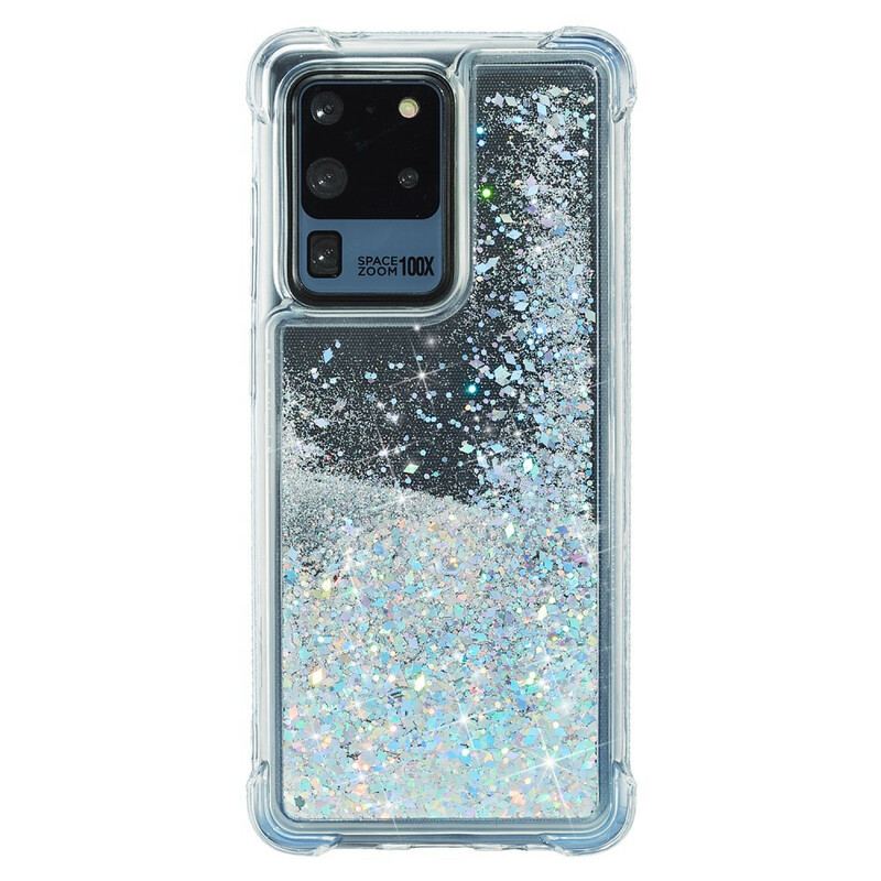 Capa Para Samsung Galaxy S20 Ultra Cantos Reforçados Com Glitter