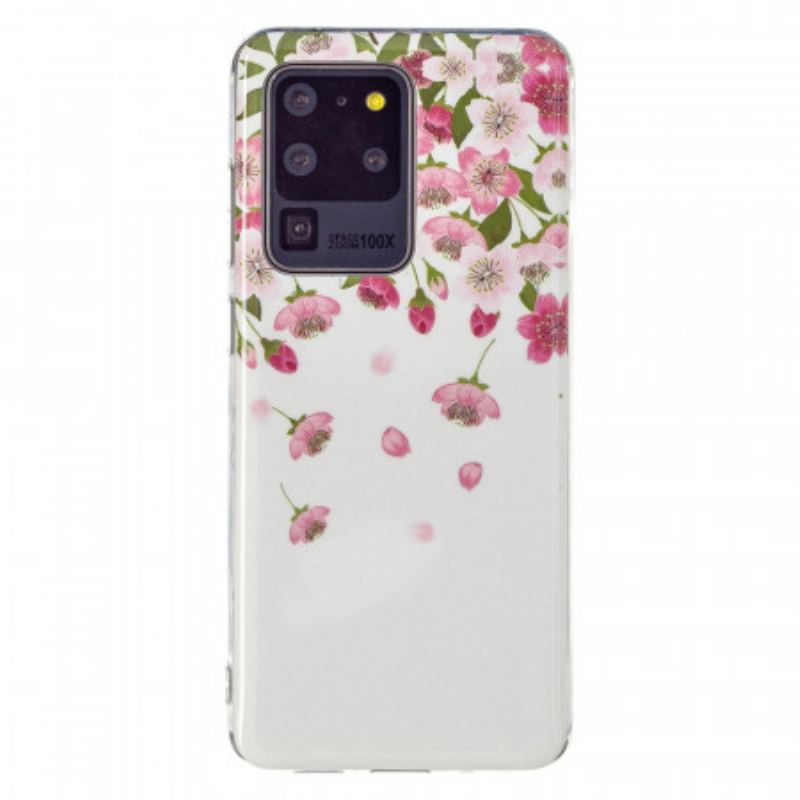 Capa Para Samsung Galaxy S20 Ultra Flores Fluorescentes