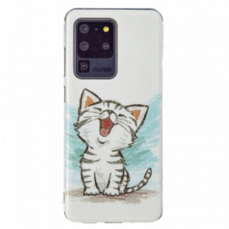 Capa Para Samsung Galaxy S20 Ultra Gato Fluorescente