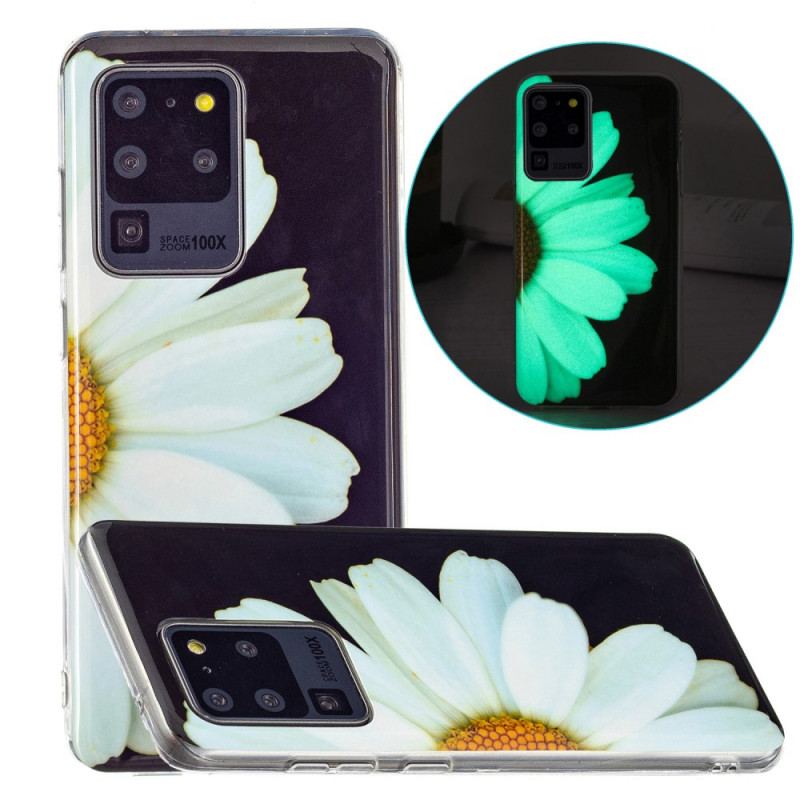 Capa Para Samsung Galaxy S20 Ultra Série Flor Fluorescente