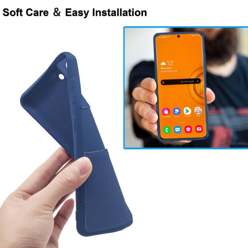 Capa Para Samsung Galaxy S20 Ultra Titular De Cartão De Silicone Líquido