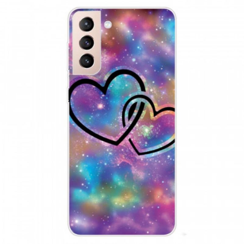 Capa De Celular Para Samsung Galaxy S22 5G Corações Acorrentados