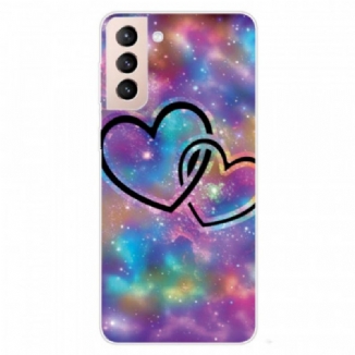 Capa De Celular Para Samsung Galaxy S22 5G Corações Acorrentados