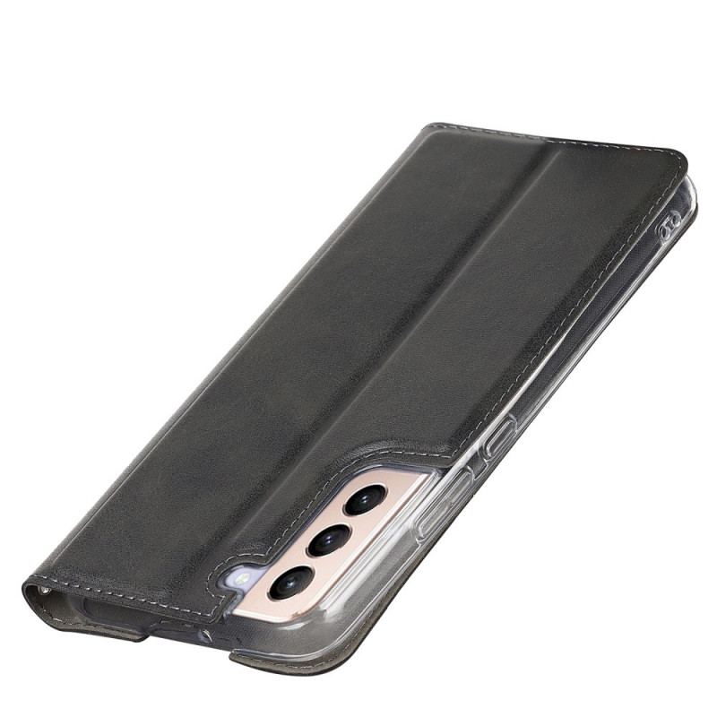 Capa De Celular Para Samsung Galaxy S22 5G De Cordão Flip Tira De Classe De Couro Falso