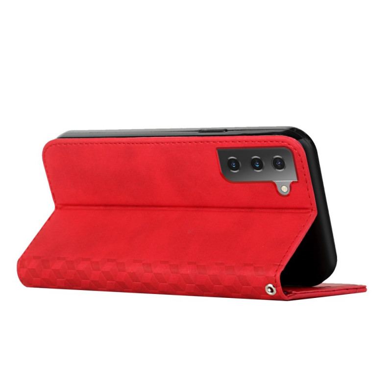 Capa De Celular Para Samsung Galaxy S22 5G Flip Estilo De Couro Com Textura Diamante