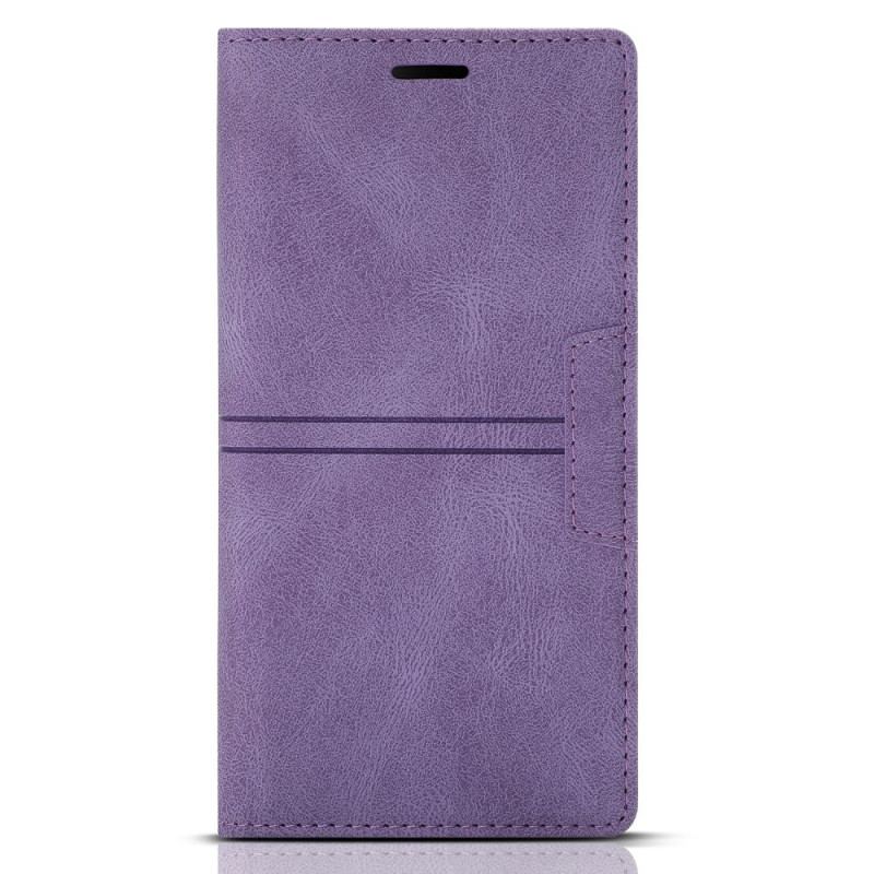 Capa De Celular Para Samsung Galaxy S22 5G Flip Fecho Magnético Com Costura Estilo Couro