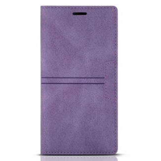 Capa De Celular Para Samsung Galaxy S22 5G Flip Fecho Magnético Com Costura Estilo Couro