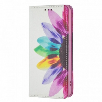 Capa De Celular Para Samsung Galaxy S22 5G Flip Flor Aquarela