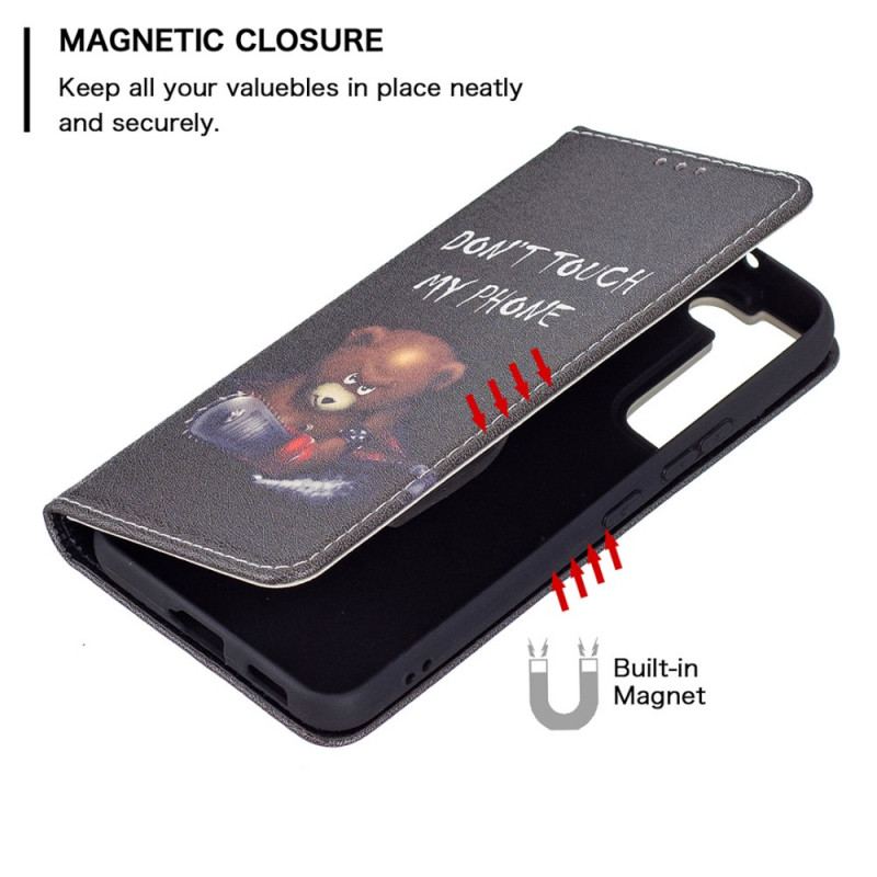 Capa De Celular Para Samsung Galaxy S22 5G Flip Urso Perigoso