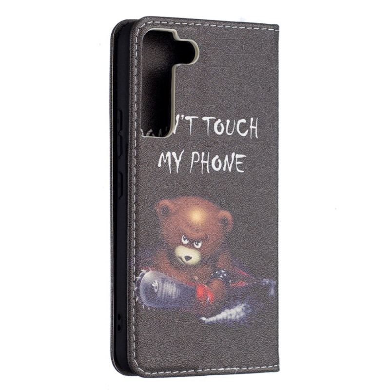 Capa De Celular Para Samsung Galaxy S22 5G Flip Urso Perigoso