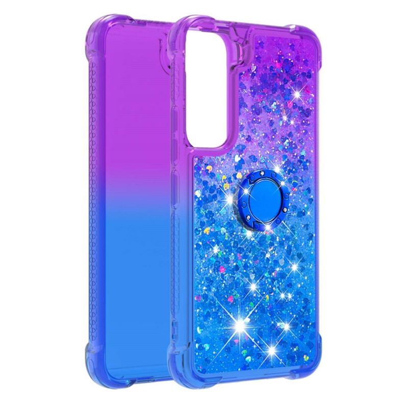 Capa De Celular Para Samsung Galaxy S22 5G Suporte De Anel Glitter