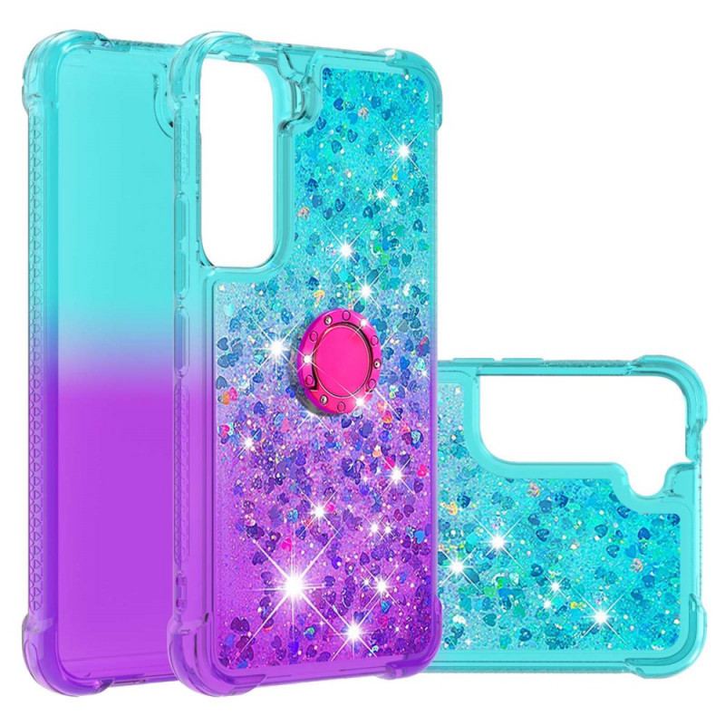 Capa De Celular Para Samsung Galaxy S22 5G Suporte De Anel Glitter