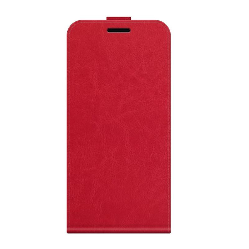 Capa De Couro Para Samsung Galaxy S22 5G Flip Aba Vertical Efeito Couro