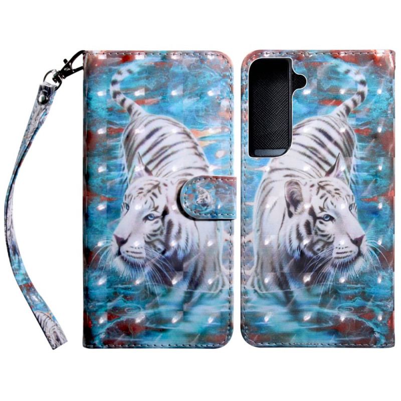 Capa De Couro Para Samsung Galaxy S22 5G Luciano O Tigre