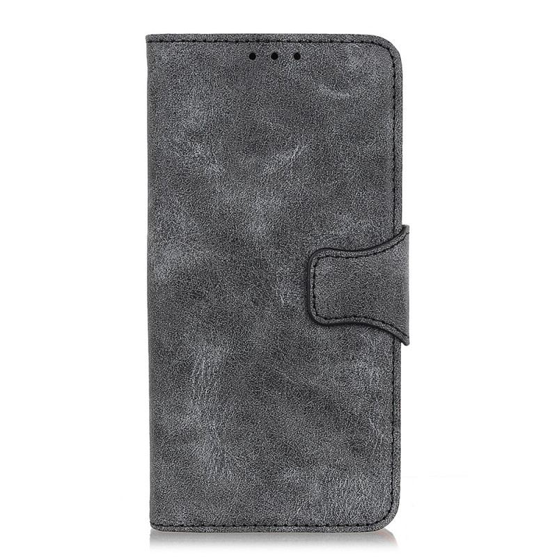 Capa De Couro Para Samsung Galaxy S22 5G Couro Rachado Vintage