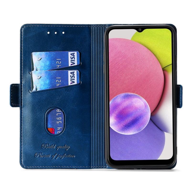 Capa De Couro Para Samsung Galaxy S22 5G Couro Sintético De Dois Tons