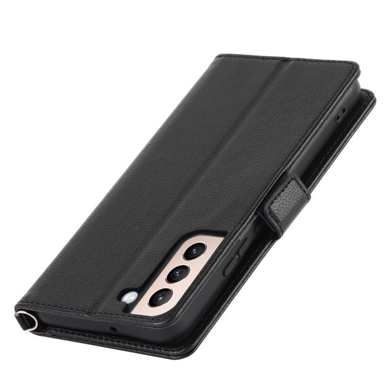 Capa Flip Para Samsung Galaxy S22 5G Coração Com Cordão