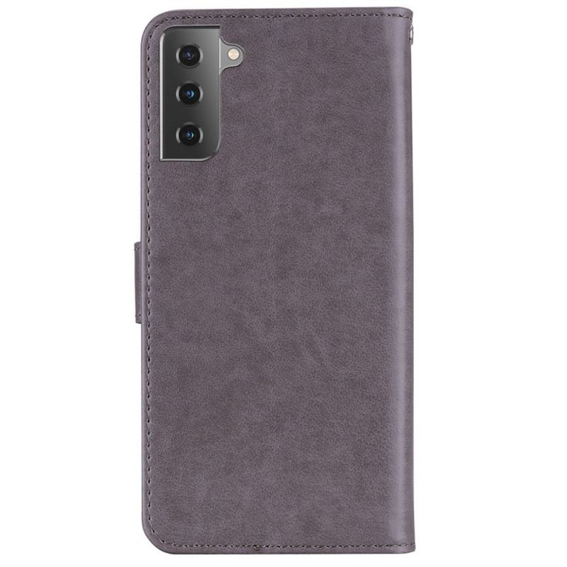 Capa Flip Para Samsung Galaxy S22 5G Coruja Mandala E Charme