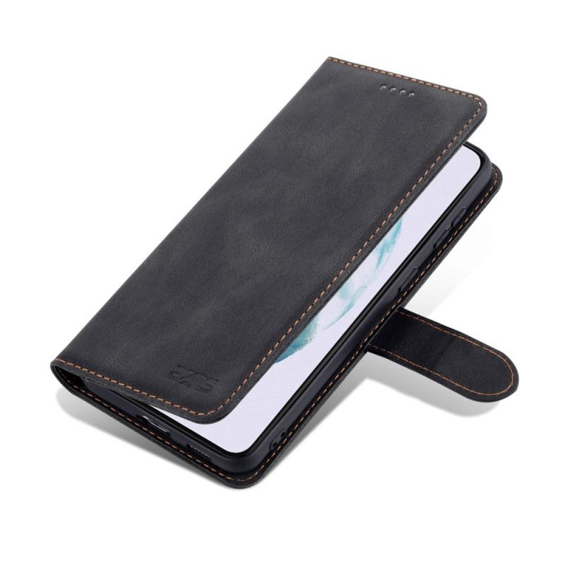 Capa Flip Para Samsung Galaxy S22 5G Costura Azns