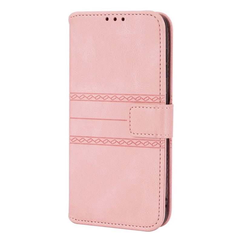 Capa Flip Para Samsung Galaxy S22 5G Costuras De Renda