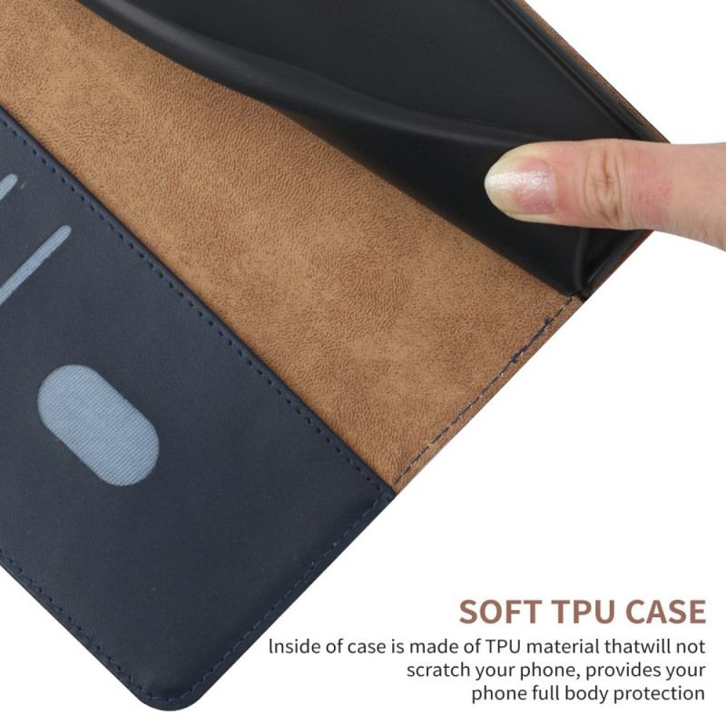 Capa Flip Para Samsung Galaxy S22 5G Couro Napa Genuíno