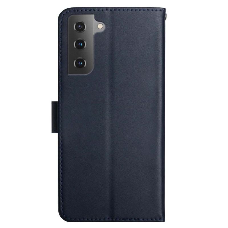 Capa Flip Para Samsung Galaxy S22 5G Couro Napa Genuíno