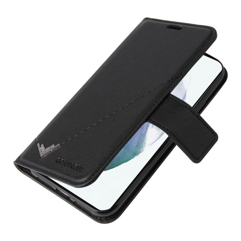 Capa Flip Para Samsung Galaxy S22 5G Couro Sintético Gq.utrobe