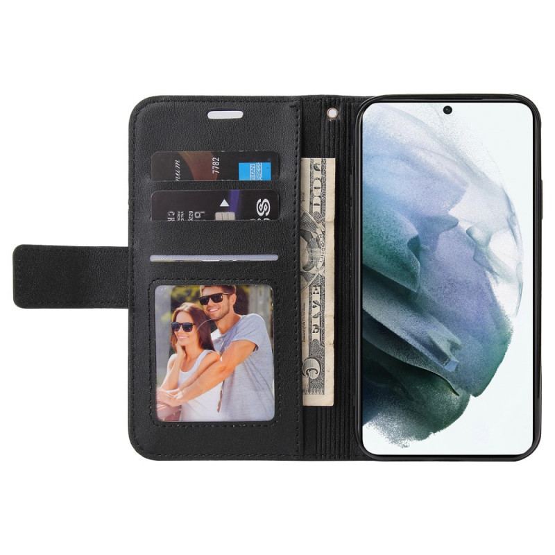 Capa Flip Para Samsung Galaxy S22 5G Couro Sintético Gq.utrobe