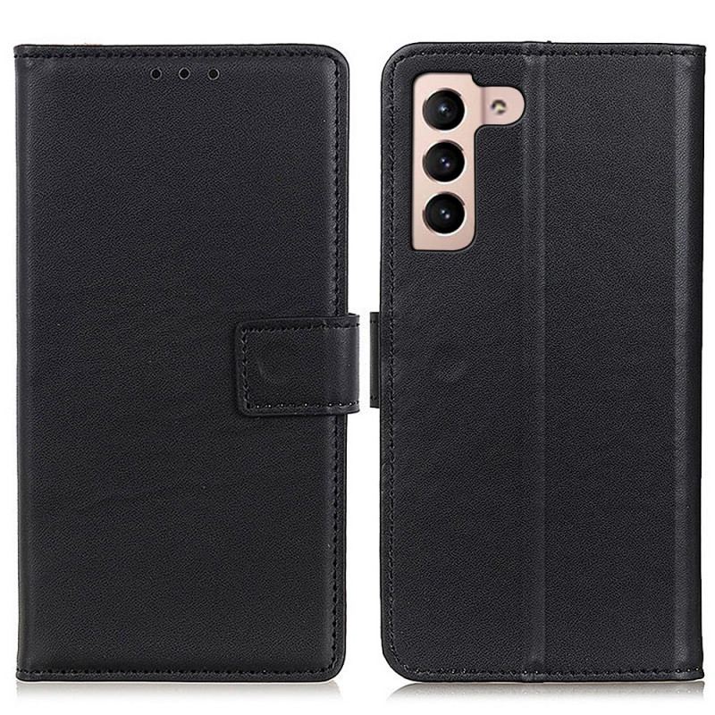 Capa Flip Para Samsung Galaxy S22 5G Couro Sintético Liso