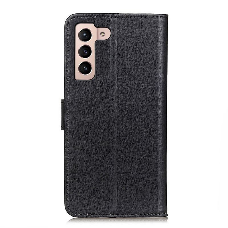 Capa Flip Para Samsung Galaxy S22 5G Couro Sintético Liso