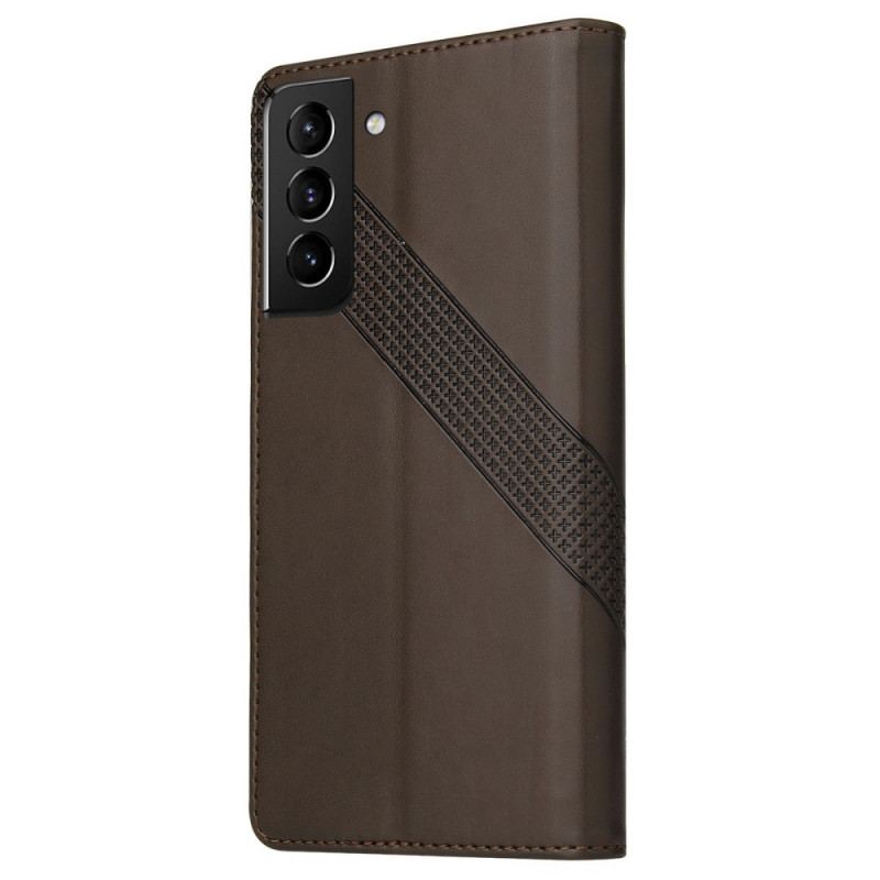 Capa Flip Para Samsung Galaxy S22 5G Efeito Couro Gq.utrobe