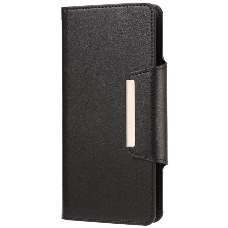 Capa Capa Flip Para Samsung Galaxy S22 5G Fecho De Prata Destacável