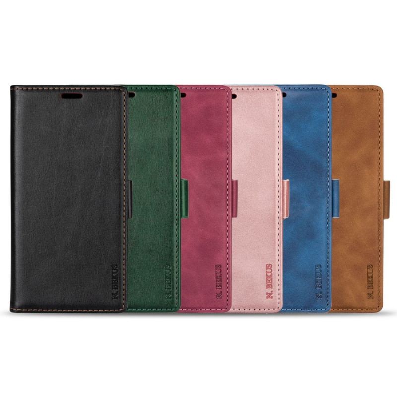 Capa Flip Para Samsung Galaxy S22 5G Ln.bekus Efeito Couro