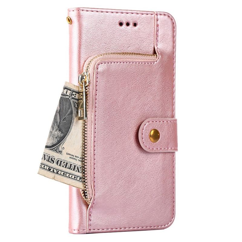 Capa Flip Para Samsung Galaxy S22 5G Porta-moedas Frontal E Cordão