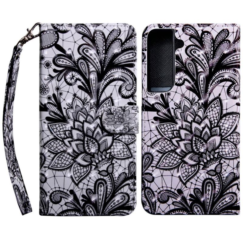 Capa Flip Para Samsung Galaxy S22 5G Renda Chique