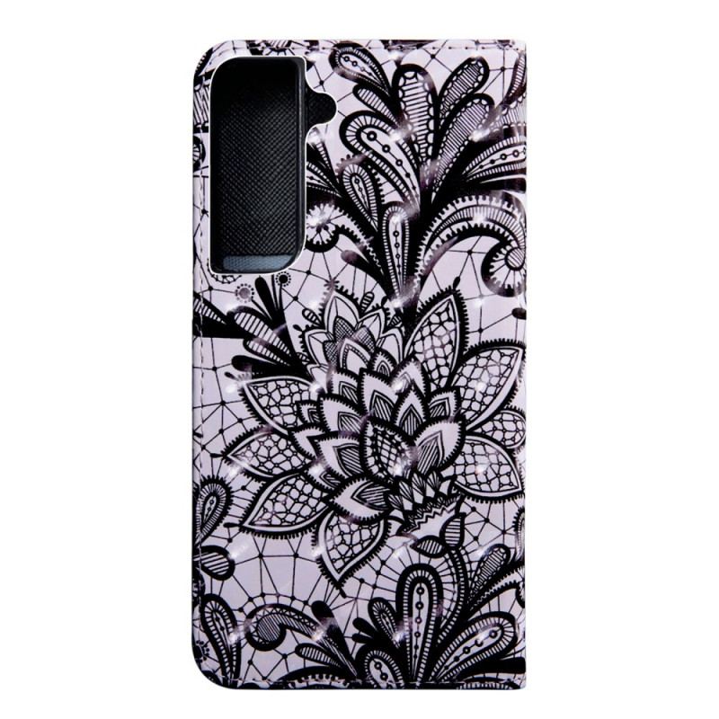 Capa Flip Para Samsung Galaxy S22 5G Renda Chique