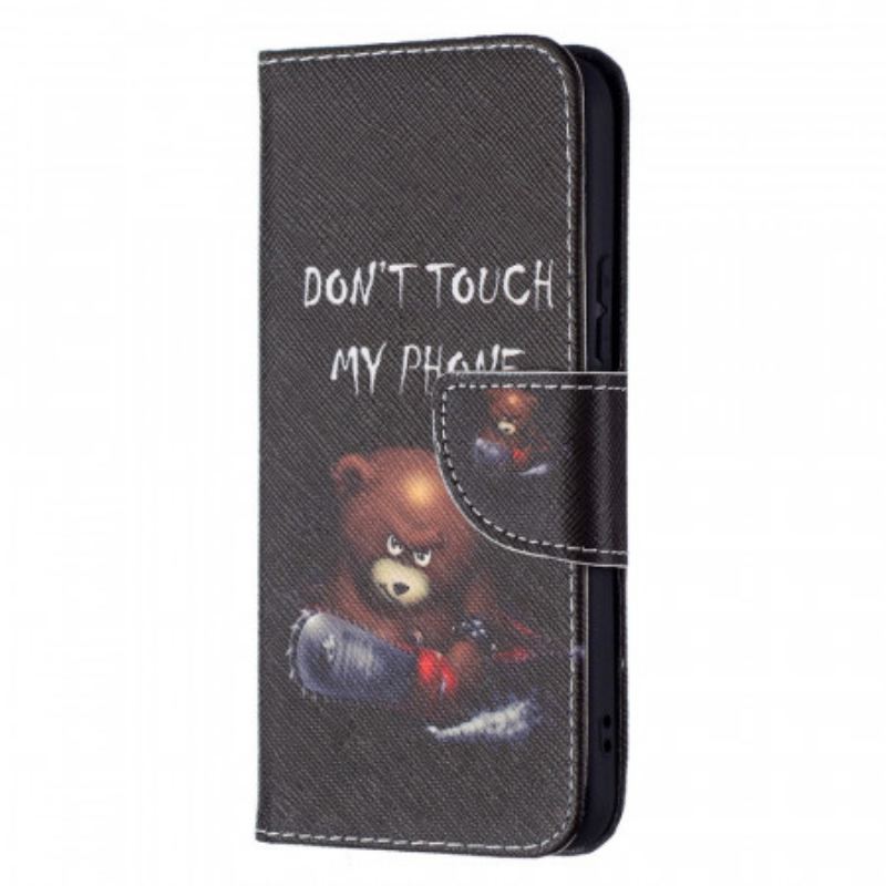 Capa Flip Para Samsung Galaxy S22 5G Urso Perigoso