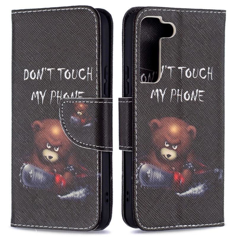 Capa Flip Para Samsung Galaxy S22 5G Urso Perigoso