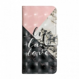 Capa Flip Para Samsung Galaxy S22 5G Vida Rir Amor