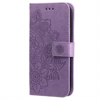 Capa Folio Para Samsung Galaxy S22 5G Flor Mandala