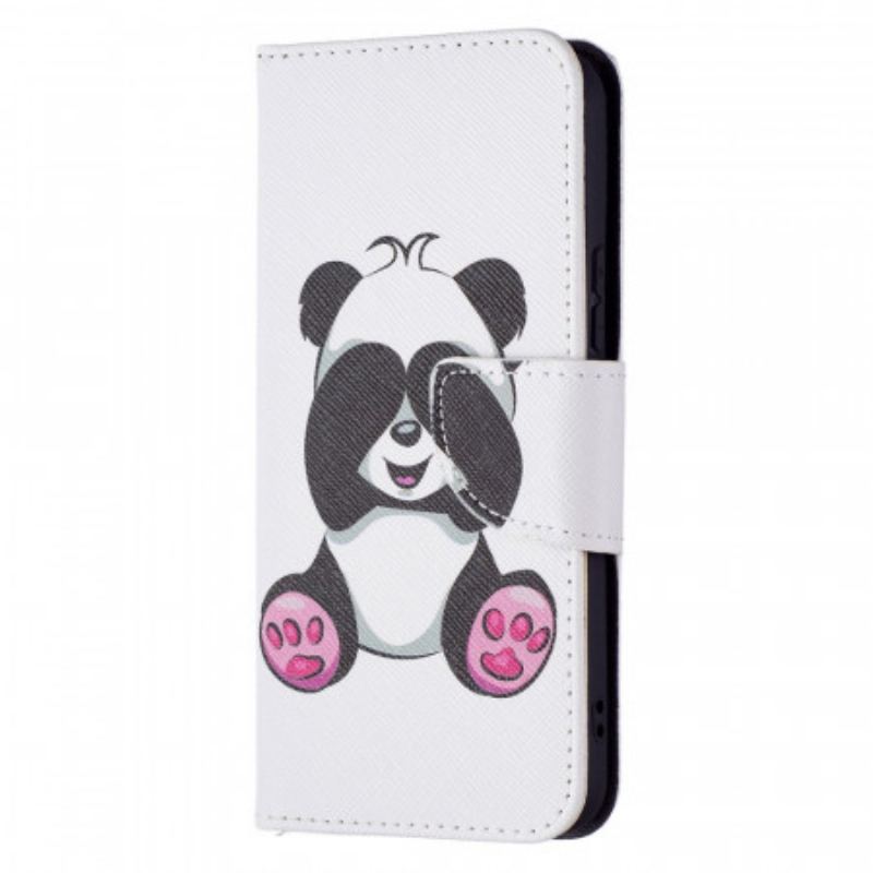 Capa Folio Para Samsung Galaxy S22 5G Panda Divertido