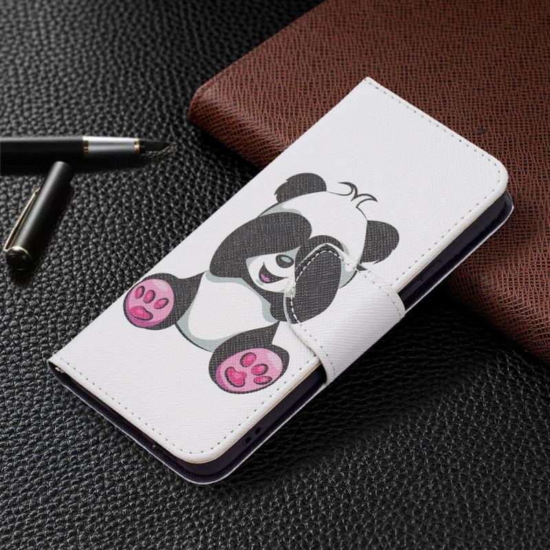 Capa Folio Para Samsung Galaxy S22 5G Panda Divertido