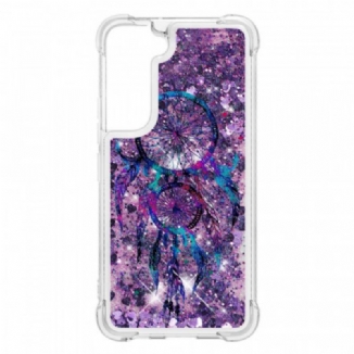 Capa Para Samsung Galaxy S22 5G Apanhador De Sonhos Glitter