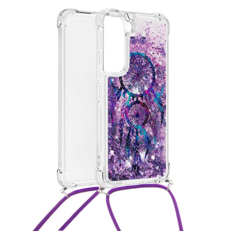 Capa Para Samsung Galaxy S22 5G De celular Apanhador De Sonhos Com Cordão De Lantejoulas